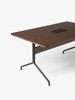 &Tradition Pavilion AV18 table, chrome - lacquered walnut