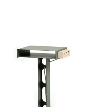 Pedestal Sidekick table, mossy green