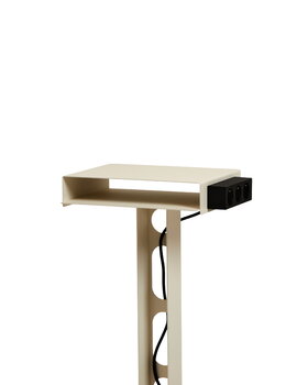 Pedestal Sidekick table, pearl