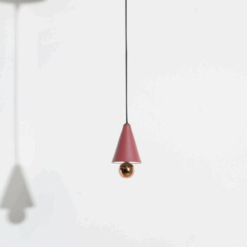 Petite Friture Cherry LED riippuvalaisin, mini XS, ruskeanpunainen
