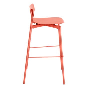 Petite Friture Fromme bar stool, 75 cm, coral