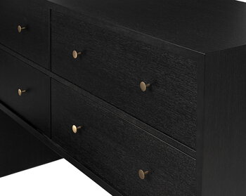 GUBI Private sideboard, black / brown stained oak