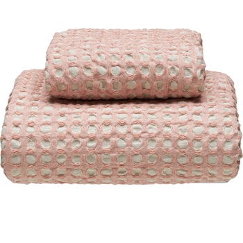 Anno Asciugamano Puro Ruutu, 50 x 70 cm, rosa brumosa - sabbia