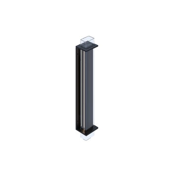 Sammode Quadratube W3 wall lamp, L, 700 mm, black