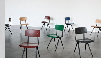 HAY Result chair, black - dark brick