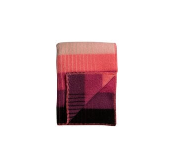 Røros Tweed Åsmund Gradient Überwurf, 200 x 135 cm, Rosa – Grün
