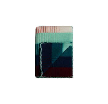 Røros Tweed Plaid Åsmund Gradient, 200 x 135 cm, rouge - turquoise