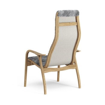 Swedese Lamino easy chair, sheepskin, Scandinavian grey