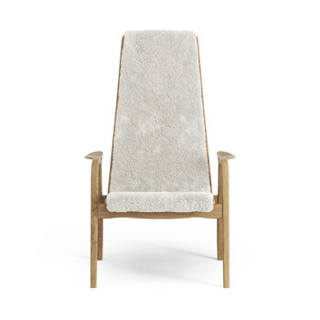Swedese Lamino easy chair, sheepskin, off-white