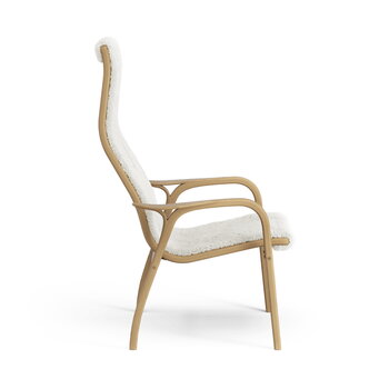 Swedese Lamino easy chair, sheepskin, off-white