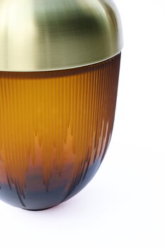 Utopia & Utility Ray stacking vessel, 55 x 30 cm, amber - brass