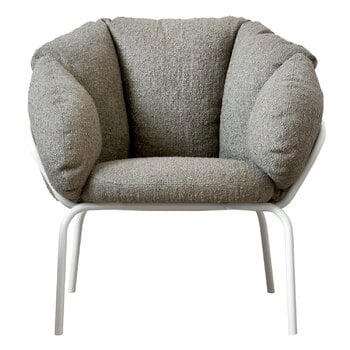 Maze Fauteuil Same Easy, blanc - tissu taupe