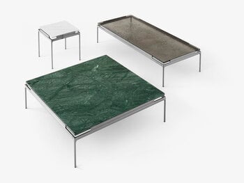 &Tradition Sett LN11 side table, Bianco Carrara - dark chrome
