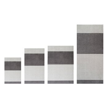 Tica Copenhagen Stripes horisontell golvmatta, 90 x 130 cm, grå