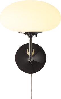GUBI Stemlite wall lamp, black chrome