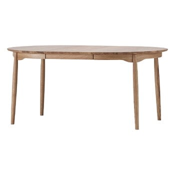 Stolab Table ronde Carl avec 2 rallonges de 50 cm, 115 cm, chêne huilé