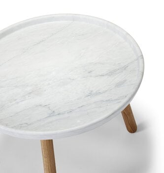 Stolab Tureen Tisch, 52 cm, Eiche – weißer Marmor