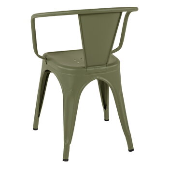 Tolix A56 stol, olivgrön, matt fin textur