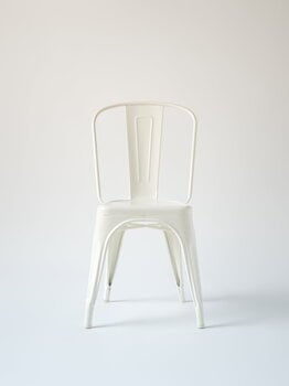 Tolix Chair A, glansigt vit