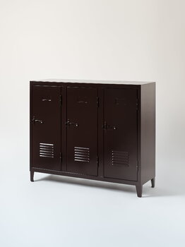 Tolix B3 locker storage, brown black