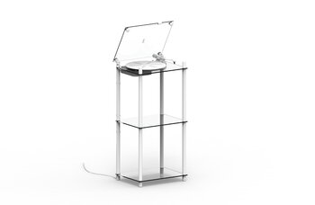 Transparent Turntable Stand, white, extra image