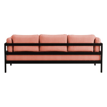 TIPTOE Easy 3-seater sofa, graphite black - vintage pink