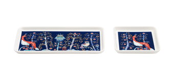 Iittala Assiette Taika, carrée, 12 x 12 cm, bleue