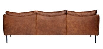 Fogia Tiki 3-istuttava sohva, musta teräs - vintage rangers nahka