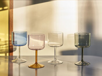 HAY Tint Weinglas, 2 Stück, Blau, Transparent