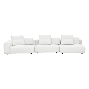 Interface Toast Sofa, 405 cm, links, Arc 80, Weiß