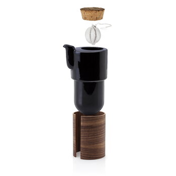 Tonfisk Design Warm teapot 6 dl, black - walnut, cork lid