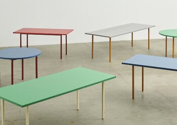 HAY Two-Colour table, 120 cm, maroon red - blue