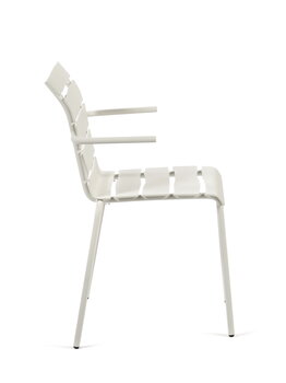 valerie_objects Aligned chair with armrests, off-white