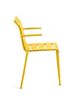 valerie_objects Chaise Aligned avec accoudoirs, jaune