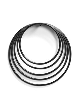 valerie_objects Trivets Round, 5 Stück, lackierter Stahl, Schwarz