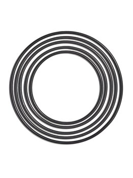 valerie_objects Trivets Round, 5 st., lackerat stål, svart