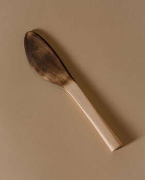 Lokal Helsinki Voi butter knife, partly charred maple