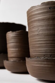Vaidava Ceramics Soil kruka med fat, XXL, brun