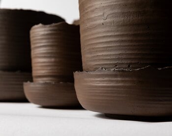 Vaidava Ceramics Soil kukkaruukku alusella, S, ruskea