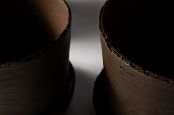 Vaidava Ceramics Pot avec soucoupe Soil, S, marron