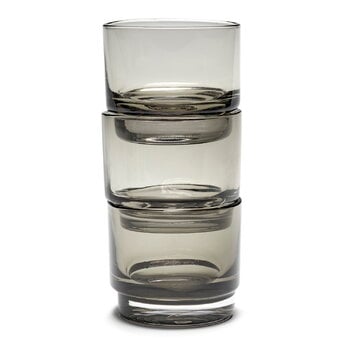 valerie_objects Inner Circle glas, 4 st, 15 cl, smokey grey