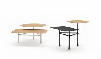 Viccarbe Table basse Tiers A, noir - chêne mat