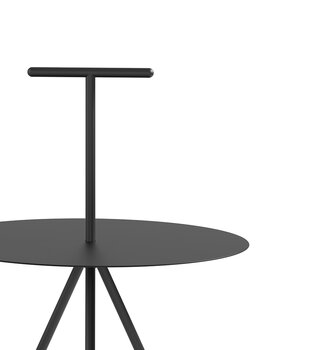 Viccarbe Trino table, black - steel handle