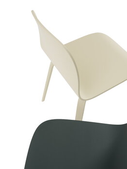 Muuto Visu chair, wood base, dark green