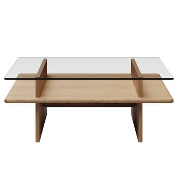 Woud Parallel coffee table, 90 x 90 cm, white lacquered oak, extra image