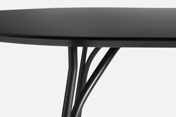 Woud Tree dining table, round 90 cm, black