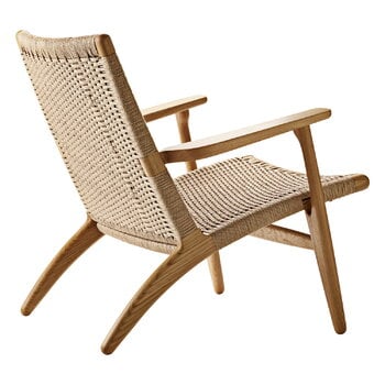 Carl Hansen & Søn CH25 lounge chair, oiled oak - natural cord