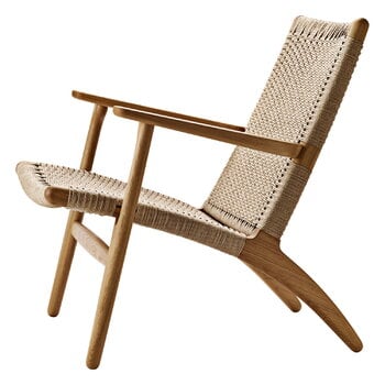 Carl Hansen & Søn CH25 lounge chair, oiled oak - natural cord