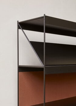 Audo Copenhagen Zet Storage System, H158, acciaio nero - rovere nero