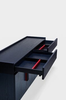 Ariake Aizome sideboard, indigo - black - red